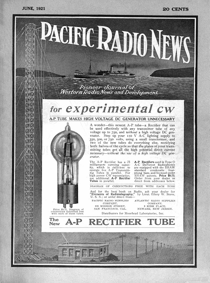 Pacific Radio News – Moorhead Tubes on the Cover